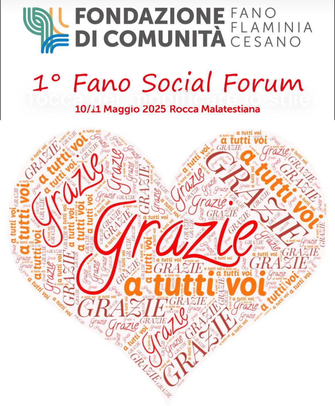 Featured image for “1° FANO SOCIAL FORUM – 10/11 MAGGIO 2025”